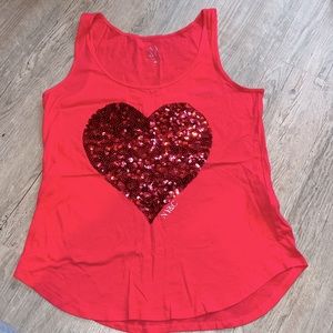 Sequin Heart Valentines Shirt